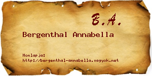 Bergenthal Annabella névjegykártya
